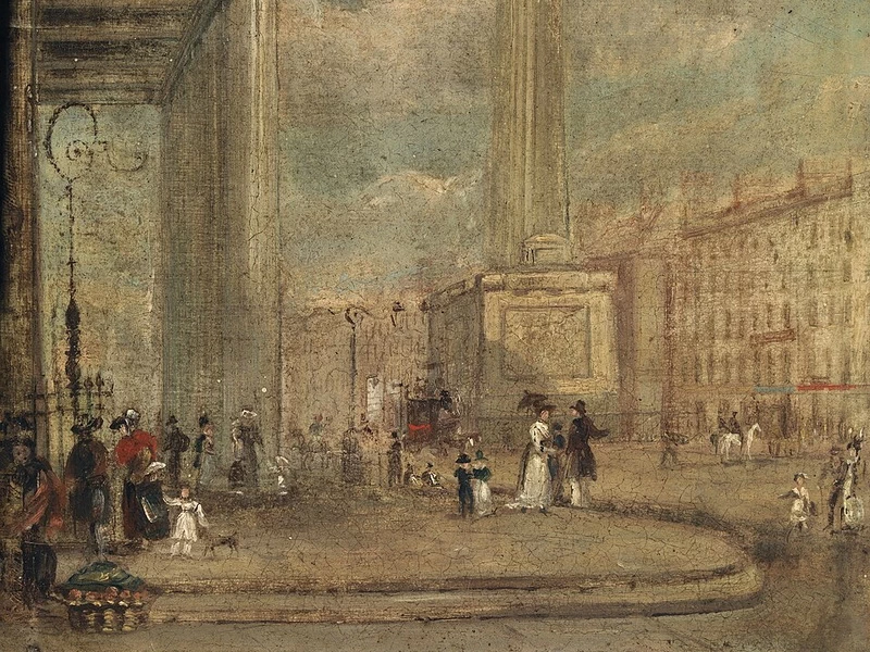 1790-George Petrie - Una veduta di O'Connell Street, Dublino - Galleria nazionale d'Irlanda